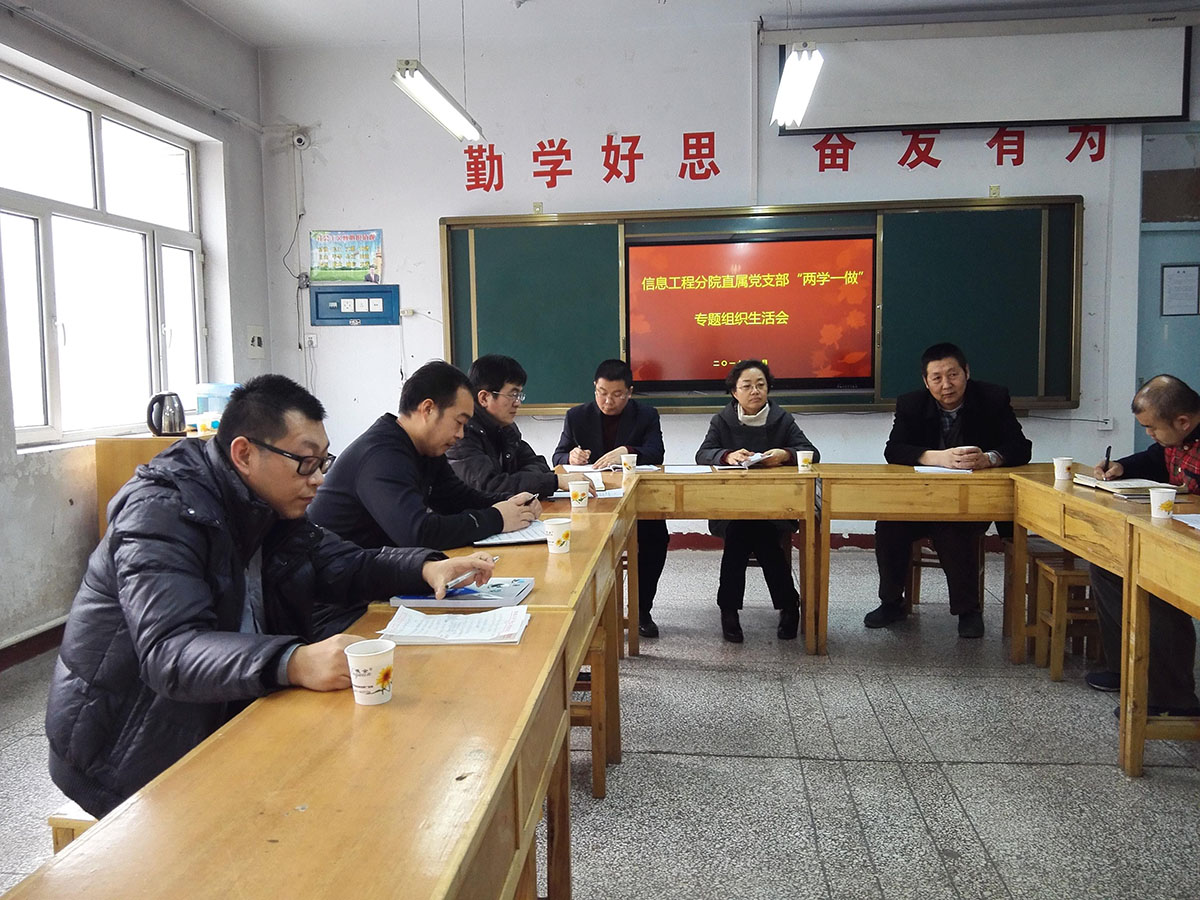 信息工程分院直属党支部召开“两学一做”专题组织生活会